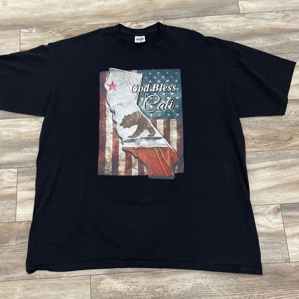 God Bless Cali Tee 5XL Pro Club Heavyweight Graphic Shirt - Picture 4 of 6